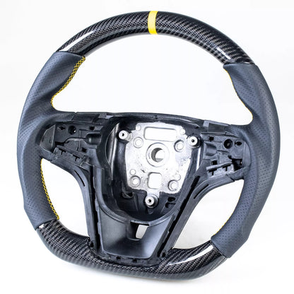 Carbon Flat Bottom Leather Steering Wheel for Chevrolet Camaro (2012-2015)