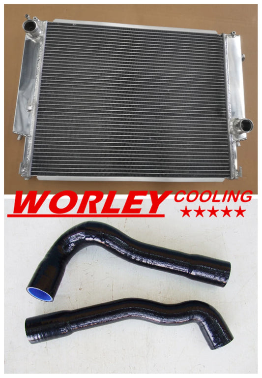 Aluminum Radiator + Black Hose for BMW E36 M3 Z3 325TD 320 323 325 328 (1992-1999)