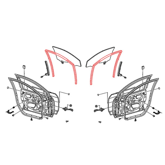 Front Door Glass Run Channel for Toyota Corolla Altis 2000-2008