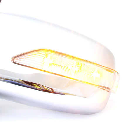 Chrome Manual Door Mirrors LED for Nissan D40 Navara Pathfinder 2005-2014