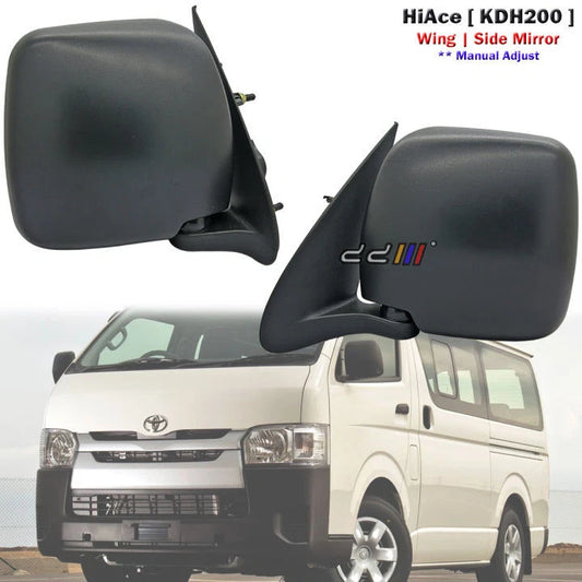 1 Pair Manual Side Mirror for Toyota HiAce H200 (2005 - Present)