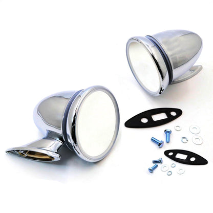 Chrome Fender Door Mirror x2 for Nissan Datsun 510/240Z/260Z/280Z 1968-1978