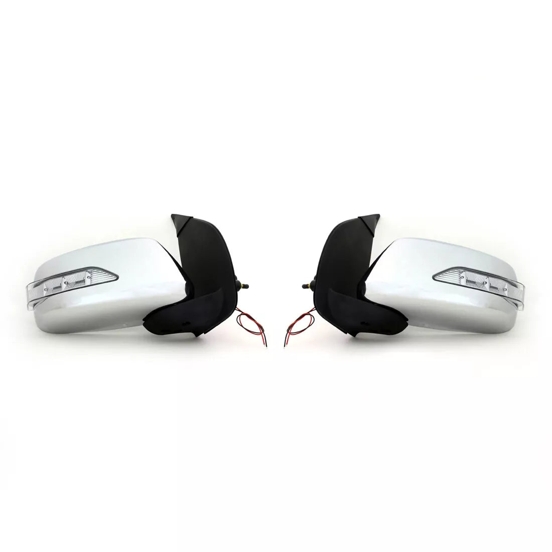 Chrome Manual Door Mirrors LED for Nissan D40 Navara Pathfinder 2005-2014