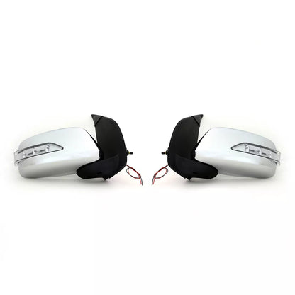 Chrome Manual Door Mirrors LED for Nissan D40 Navara Pathfinder 2005-2014