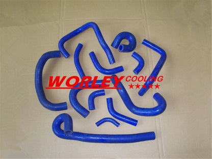 Aluminum Radiator + Blue Hose for Nissan R33 R34 GT GTT GTR (1995-2002)
