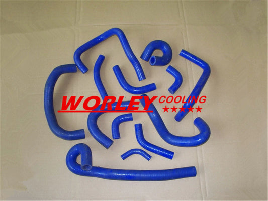 Aluminum Radiator + Blue Hose for Nissan R33 R34 GT GTT GTR (1995-2002)