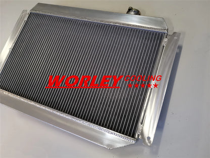 Aluminum Radiator + Black Hose & Fan for Holden HQ HJ HX HZ 253 308 V8 (1971-1980)