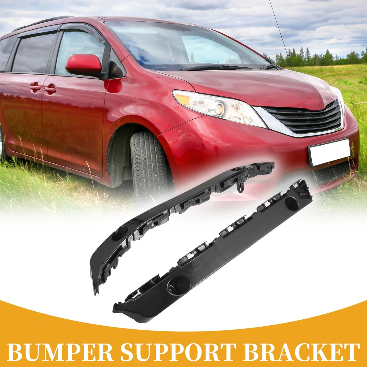 Front Bumper Support Bracket for Toyota Sienna (2011-2020) - 1 Pair ...