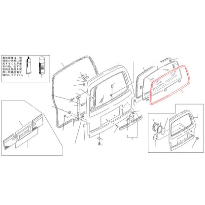 Rear Windshield Weatherstrip for Nissan Caravan Homy Urvan Shuttle 1986-1999