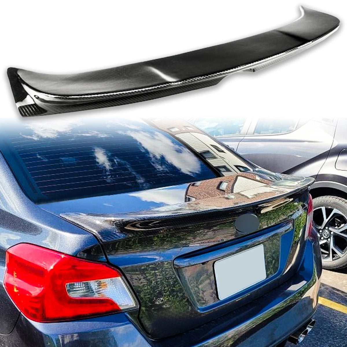 Carbon Fiber TR Type Boot Spoiler for Subaru WRX WRX STi (2014-2020 ...