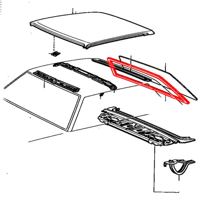 Rear Windshield Weatherstrip for Toyota Corolla KE70 AE71 TE71 TE72 1979-1987