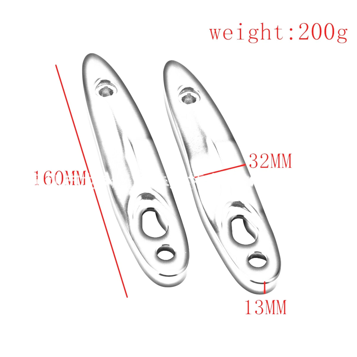2 x Rear Turn Signal License Plate Extensions for Harley Softail (2000 ...