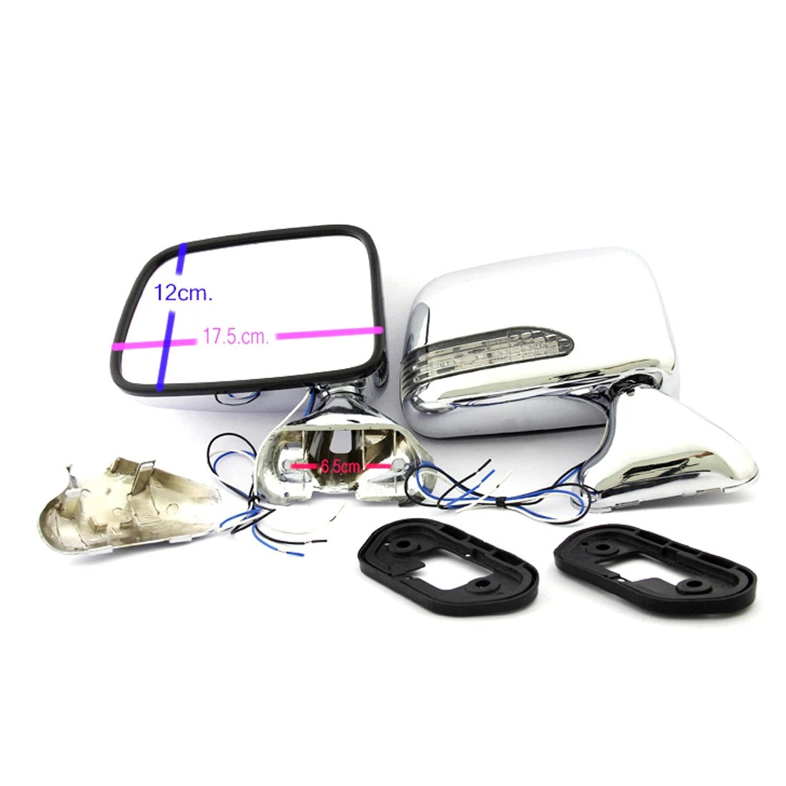 Chrome LED Door Mirror for Toyota Hilux Pick-up 1985-2001