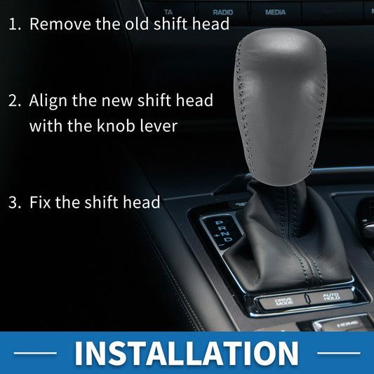 Automatic Gear Shifter Knob for Toyota Camry 2007-2014 - Gray Faux Leather