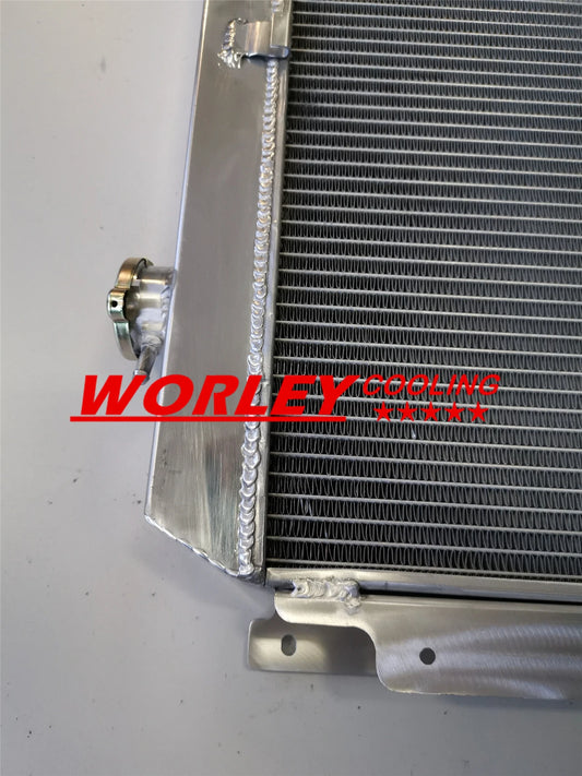 Aluminum Radiator + Black Hose & Fan for Holden HQ HJ HX HZ 253 308 V8 (1971-1980)
