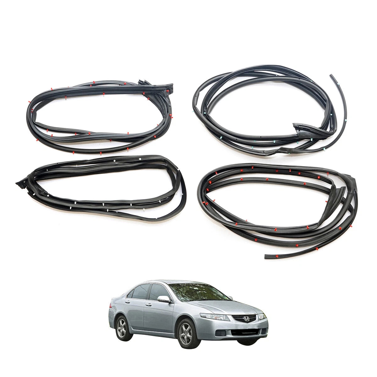 FR RR Door Weatherstrip Rubber Set for Honda Accord Sedan 2003-2007
