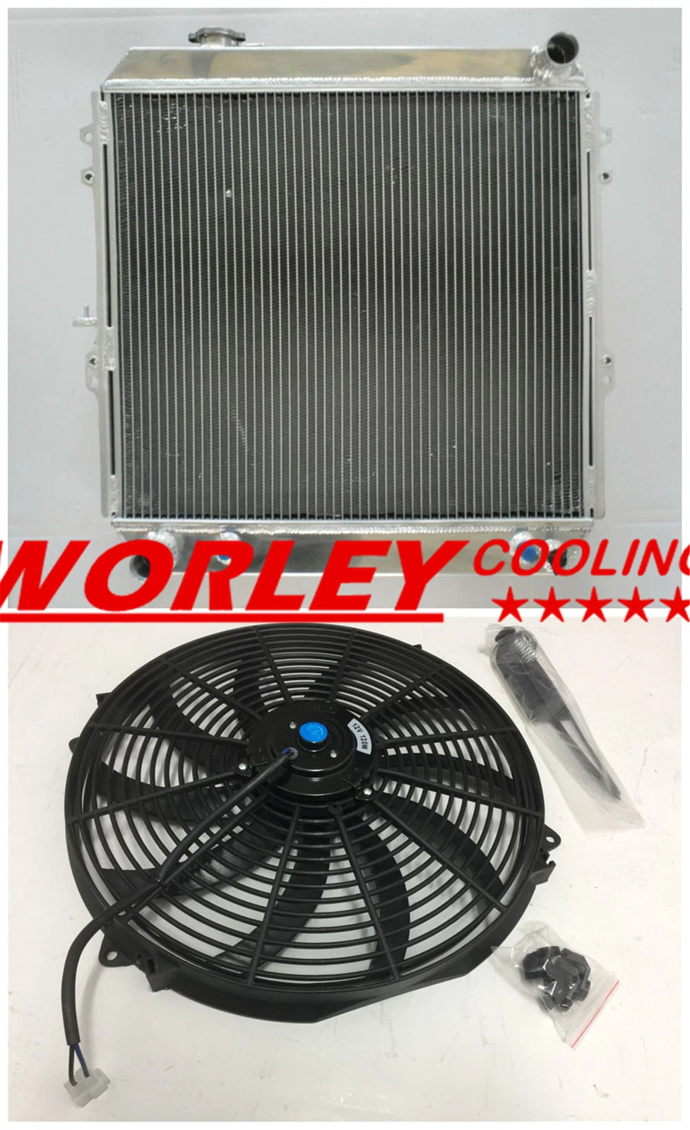 Aluminum Radiator + 16" Fan for Toyota 4Runner Hilux VZN130 (1995-2002)