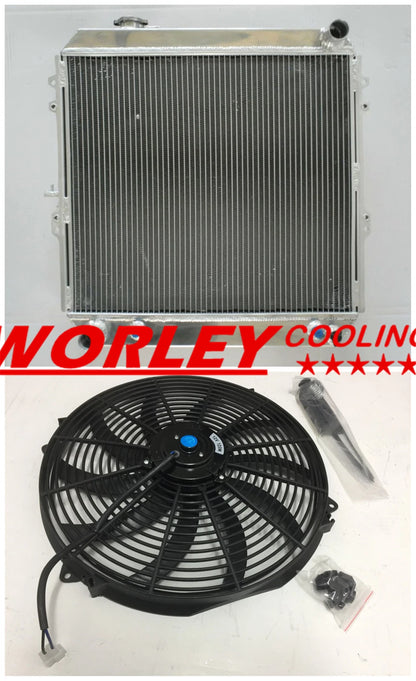 Aluminum Radiator + 16" Fan for Toyota 4Runner Hilux VZN130 (1995-2002)