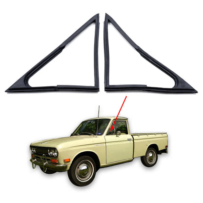 Door Vent Rubber Weatherstrip x2 for Nissan Datsun 1300 520/521 Ute 1965-1972