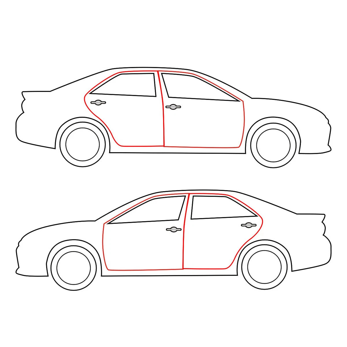 Front & Rear Door Weatherstrip Set for Honda Accord 1994-1997