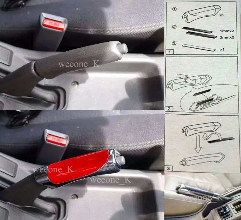 1 x Universal HandBrake Cover Silver ABS for Accord Maxima