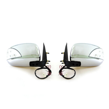 Chrome Electric Folding LED Door Mirror x2 for Toyota Hilux2004-2015