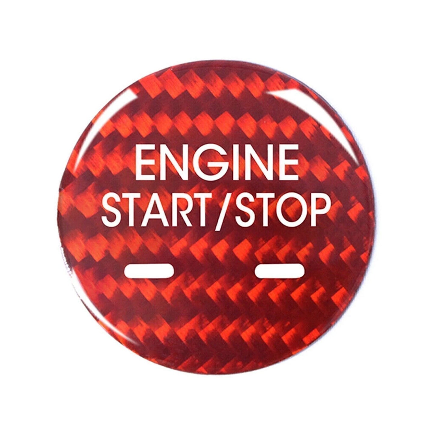 1 x Red Carbon Fiber Engine Start Stop Button Trim for Cadillac XTS (2013-2019)