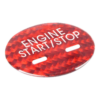 1 x Red Carbon Fiber Engine Start Stop Button Trim for Cadillac XTS (2013-2019)