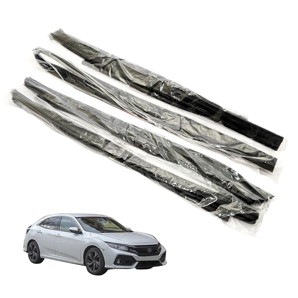 4 Pcs Door Glass Run Channel for Honda Civic FB1-FB6 2012-2015