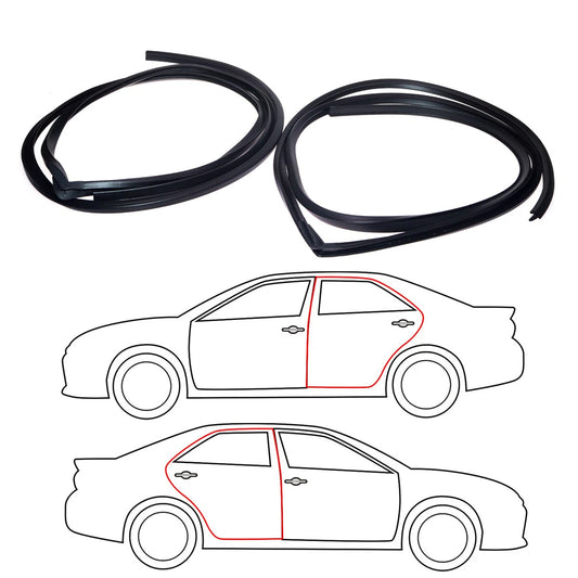 Rear Door Weatherstrip x2 for Nissan Datsun Sunny Sedan B110 1970-1973