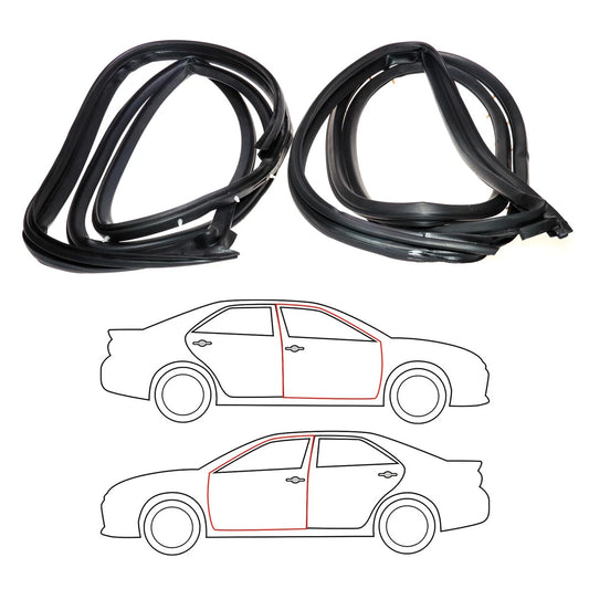 Front Door Weatherstrip Seal x2 for Honda Accord DX/EX/LX 1990-1993