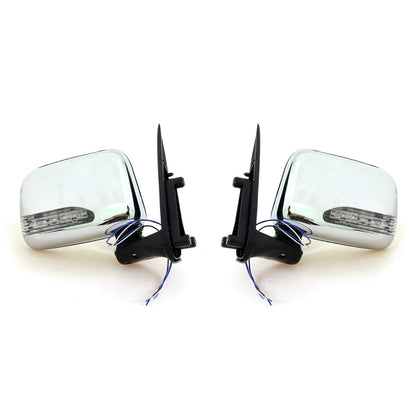 Chrome LED Door Wing Mirror x2 for Toyota Hilux MK5 D4D 2.5TD Ute 2001-2005