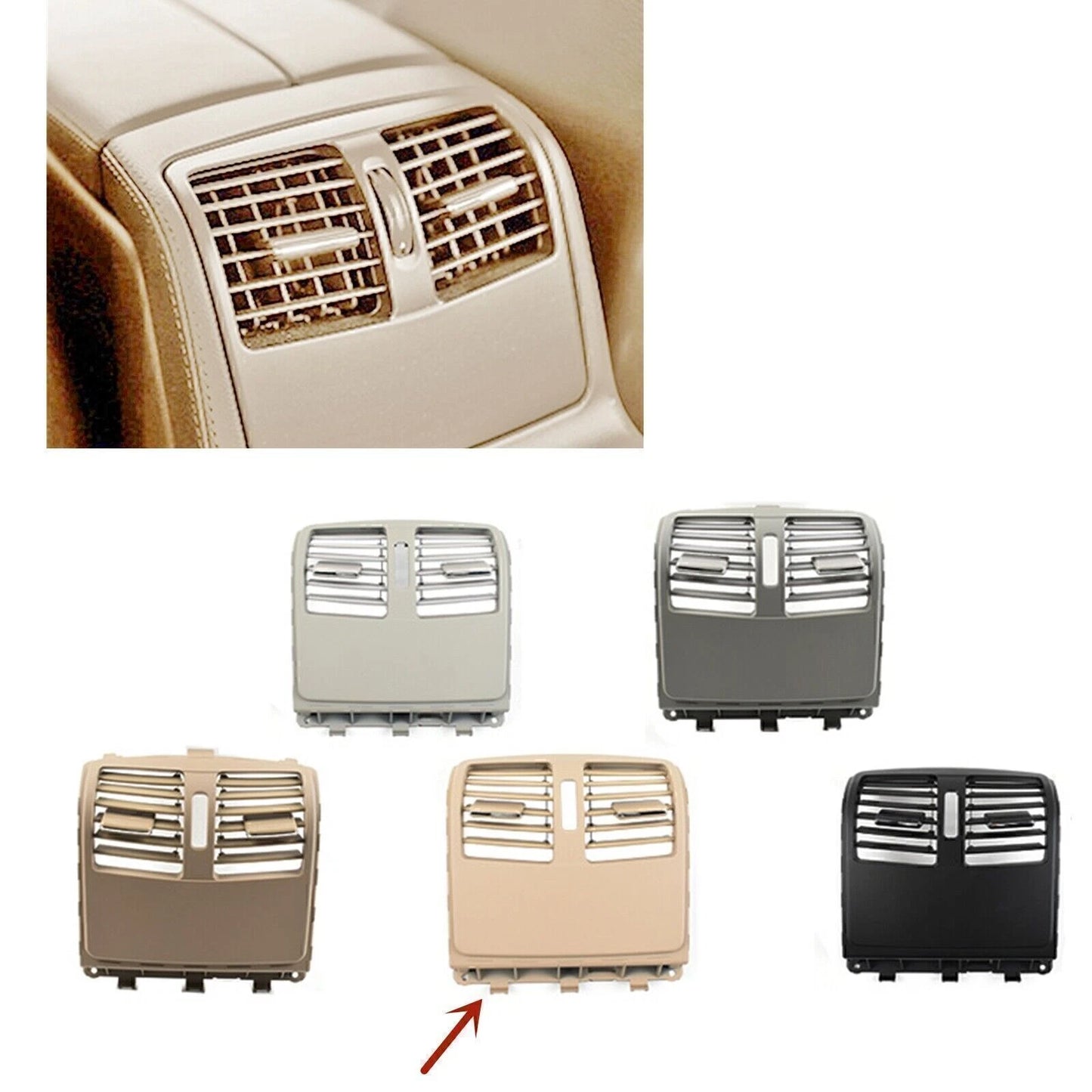 1 x Beige Rear Air Outlet Vent Cover for Mercedes Benz CLSW218 CLS300 350 (2012-2018)