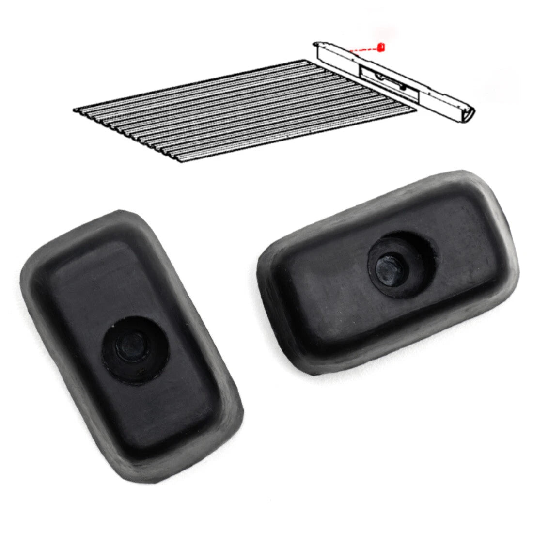 Bumper Gate Rubber Set for Toyota Hilux 1979-1983