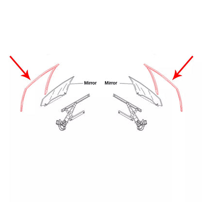 Rear Door Glass Run Channel x2 for Toyota Avanza FAW Senya F601RM F602 M80 S80
