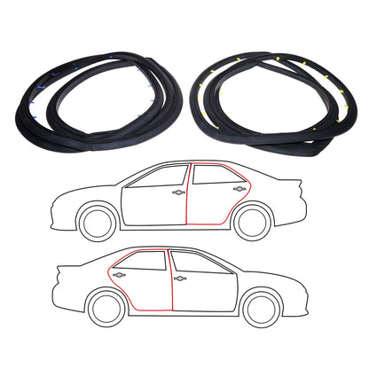 Rear Door Weatherstrip x2 for Toyota Corona Liftback 1978-1982
