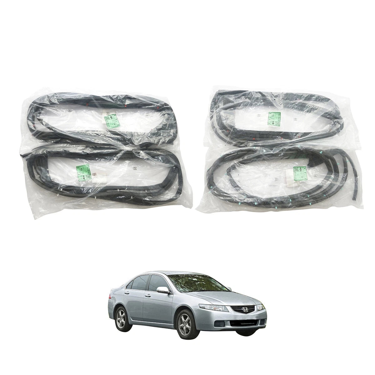 FR RR Door Weatherstrip Rubber Set for Honda Accord Sedan 2003-2007