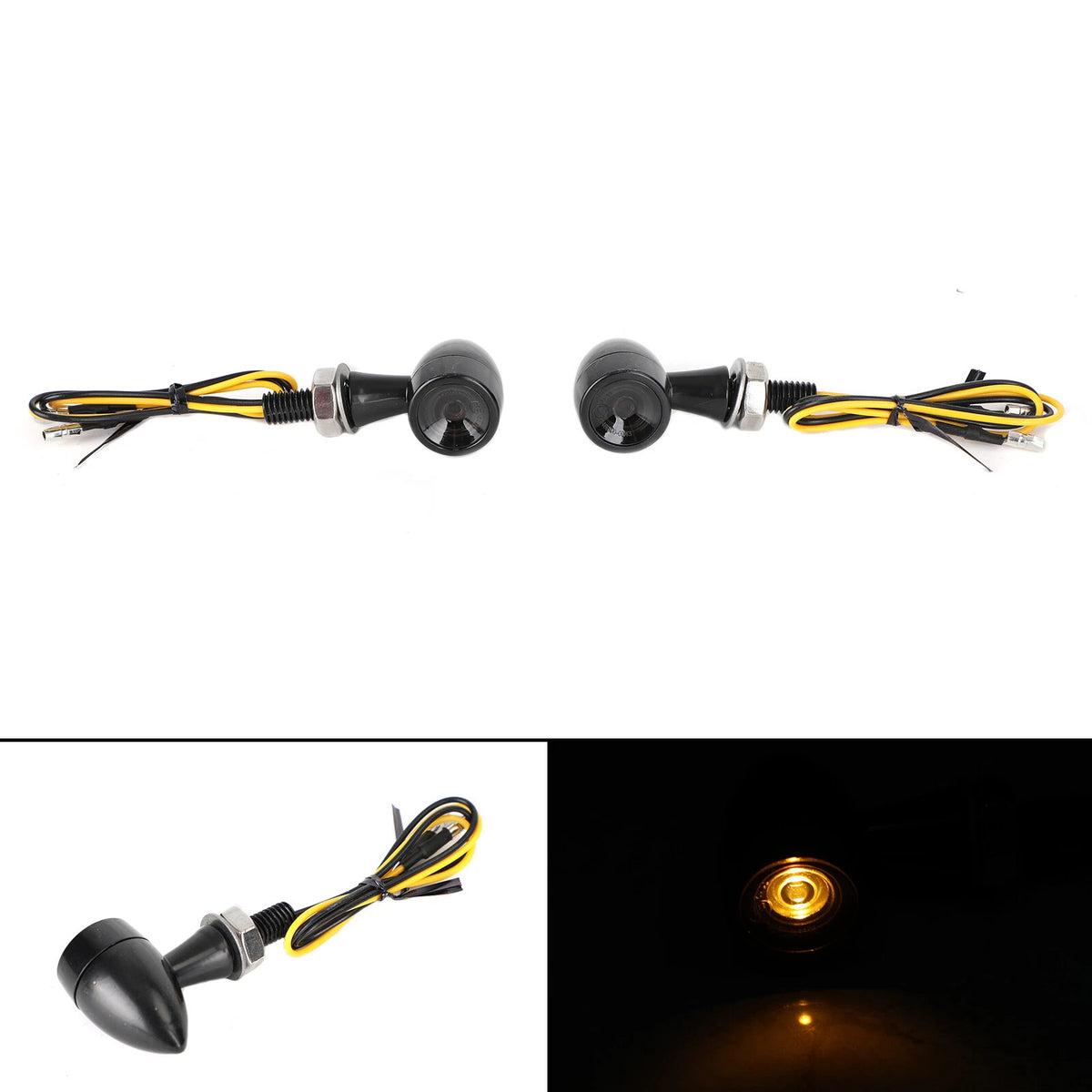 12V Mini Bullet Motorcycle Indicator Light for Various Models ...