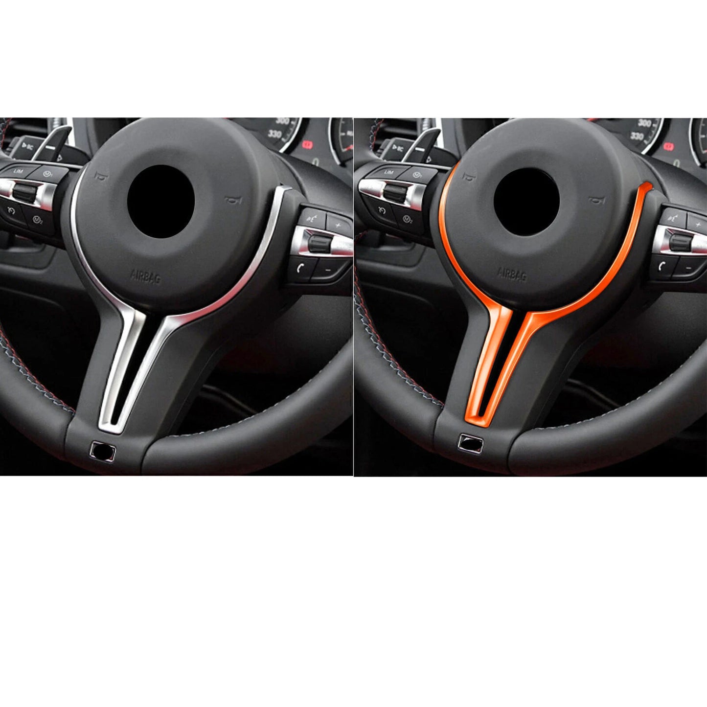 1 x Orange Steering Wheel Cover for BMW M Series F10 F80 F82 F87 (2014-2018)