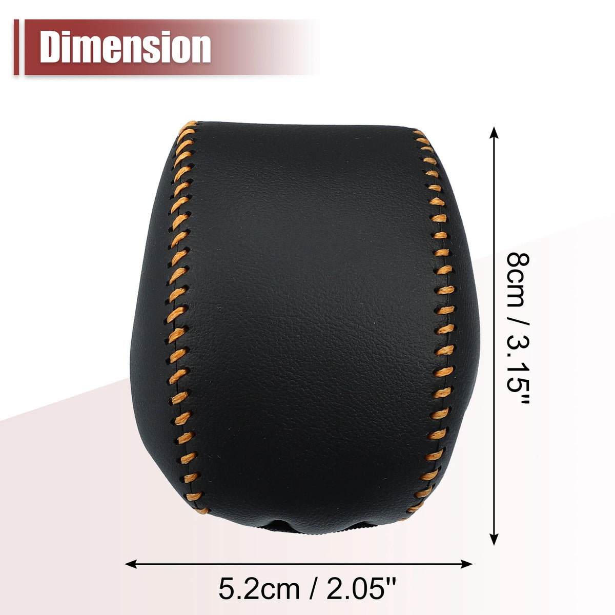 Gear Shift Knob Cover for Toyota Rav4 Black with Orange Stitches (2013 ...