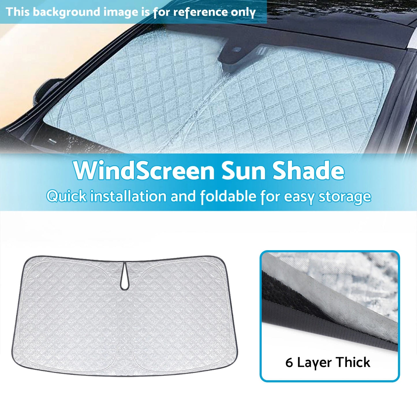 6 Layer WindScreen Sun Shade for Volkswagen Amarok (2022-2025) UV Protection