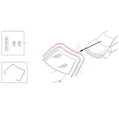 Front Windshield Upper Center Molding for Nissan AD Resort Sentra Wingroad 1990-1999