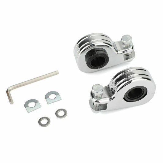 1.25" Highway Crash Bar Foot Pegs for Harley Dyna (2006-2017)