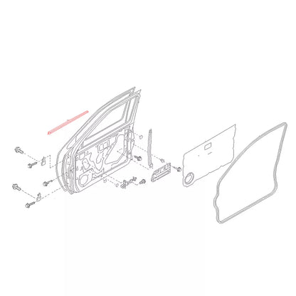 Front Door Belt Moulding for Nissan Navara D22 Terrano 1997-2004