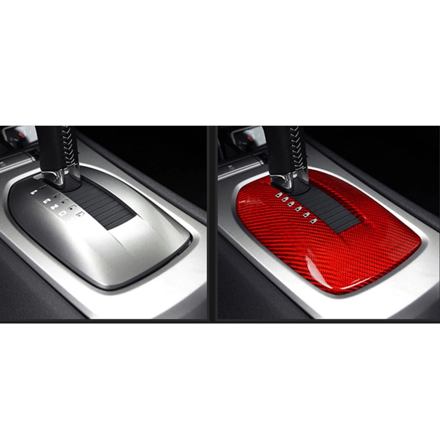 1 x Red Carbon Fiber Gear Shift Panel Cover for Chevrolet Camaro (2010-2015)