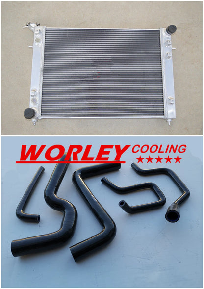 Aluminum Radiator + Black Hoses for Holden Commodore VS V6 3.8L (1995-1997)