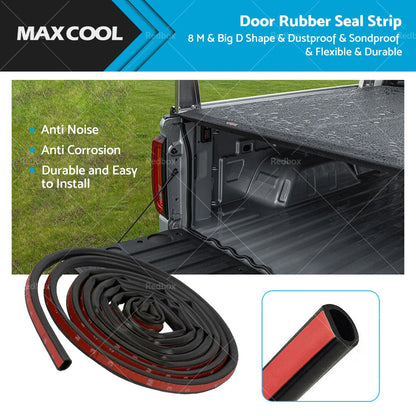 D-shape Weatherstrip Seal for Car Truck Door (8M x 9mm x 10mm) (2020-2023)