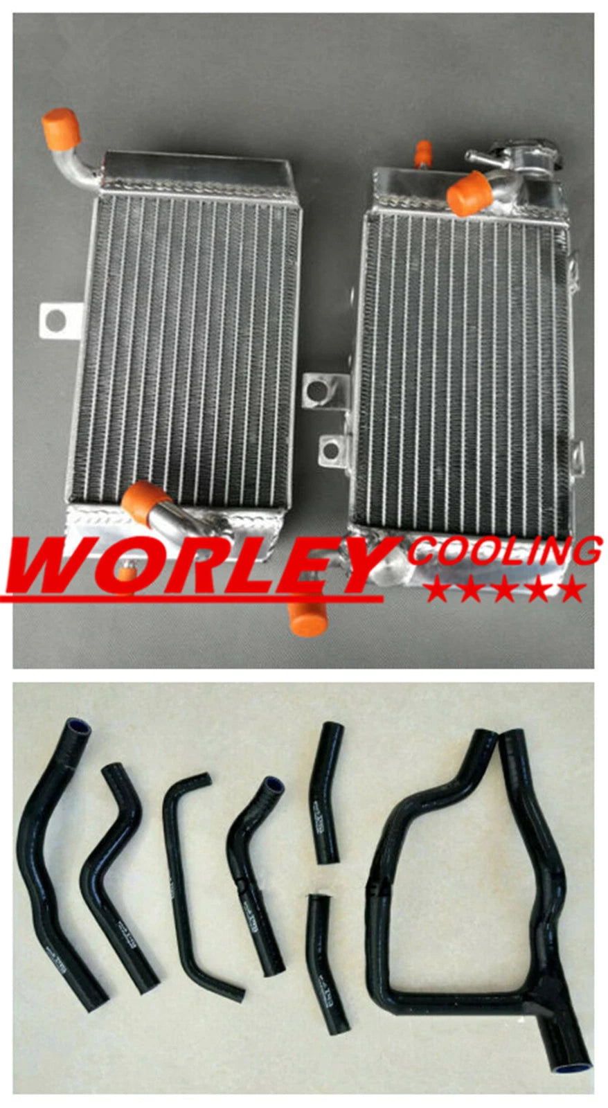Aluminum Radiator + Black Silicone Hose for Honda XRV750 (1993-2003)