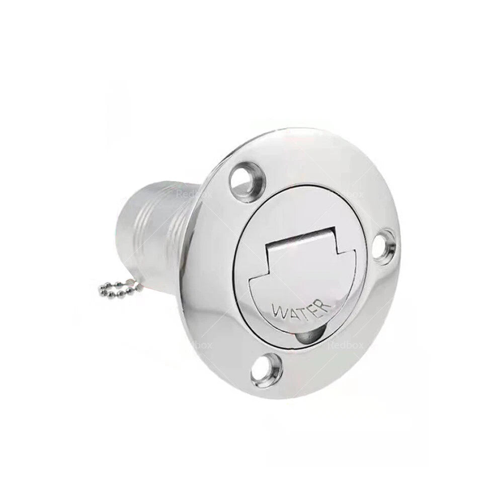 1-1/2" Marine Boat Keyless Water Deck Fill Filler for Polished 316 Stainless Steel