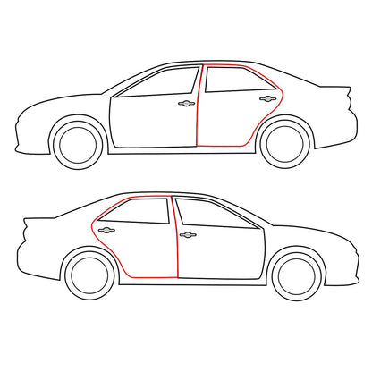 Rear Door Weatherstrip x2 for Nissan Datsun Sunny 120Y B210 Sedan 1973-1978